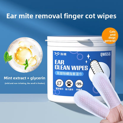 Disposable Pet Dental Cleaning Finger Wipes