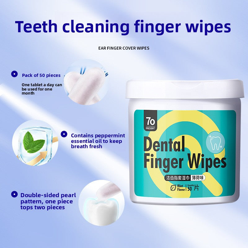 Disposable Pet Dental Cleaning Finger Wipes